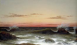 Seascape: Sunset, 1861 by Martin Johnson Heade | Canvas Print