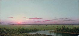 Sunset on Long Beach, a.1867 by Martin Johnson Heade | Canvas Print