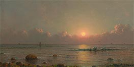 Martin Johnson Heade | Seascape at Sunset | Giclée Canvas Print
