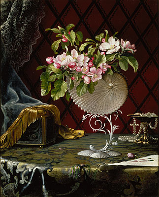 Martin Johnson Heade | Still Life with Apple Blossoms in a Nautilus Shell, 1870 | Giclée Canvas Print