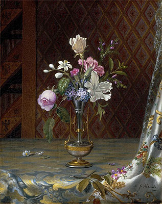 Martin Johnson Heade | Vase of Mixed Flowers, c.1872 | Giclée Canvas Print
