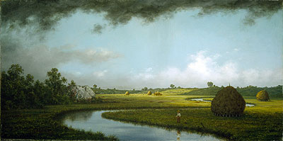 Martin Johnson Heade | Newburyport Marshes: Approaching Storm, c.1871 | Giclée Leinwand Kunstdruck
