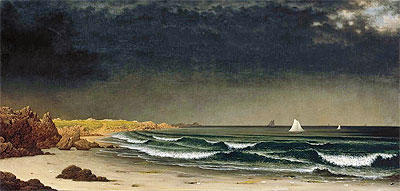 Nähernder Sturm: Strand in der Nähe von Newport, c.1861/62 | Martin Johnson Heade | Giclée Leinwand Kunstdruck
