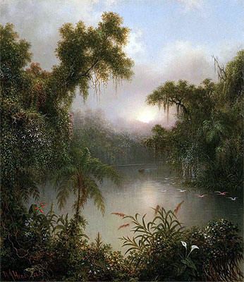 Südamerikanischer Fluss, 1868 | Martin Johnson Heade | Giclée Leinwand Kunstdruck