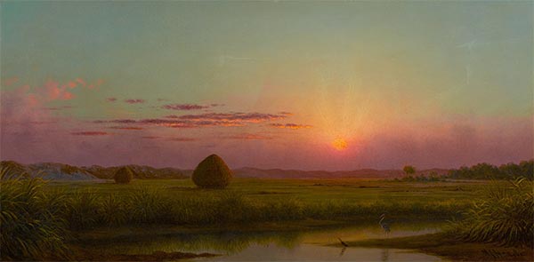 Martin Johnson Heade | Sunset over the Marsh, c.1876/82 | Giclée Canvas Print