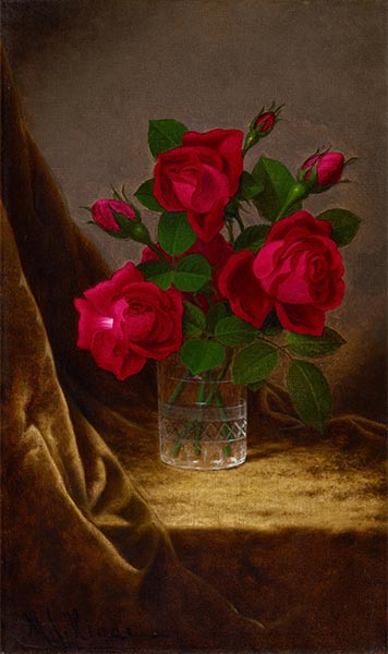 Jacqueminot Roses, c.1883/90 | Martin Johnson Heade | Giclée Canvas Print