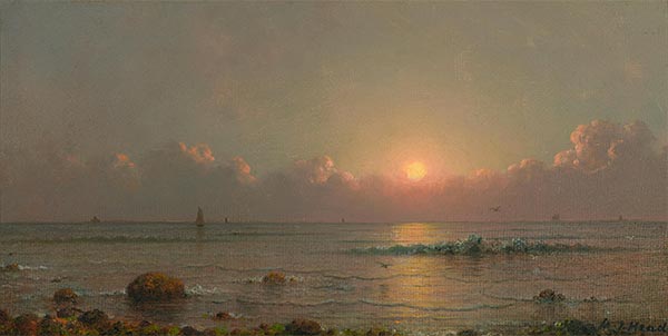 Seascape at Sunset, 1860s | Martin Johnson Heade | Giclée Canvas Print
