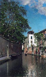 Canal in Venice, c.1880/90 von Martin Rico y Ortega | Leinwand Kunstdruck