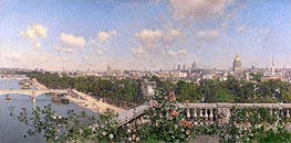 View of Paris, 1883 by Martin Rico y Ortega | Canvas Print