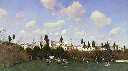La Huerta del Retiro, Seville, 1875 by Martin Rico y Ortega | Canvas Print