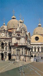 Courtyard of the Palace of the Dux of Venice, 1883 von Martin Rico y Ortega | Leinwand Kunstdruck