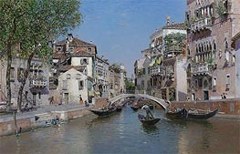 Rio San Trovaso, Venice, n.d. von Martin Rico y Ortega | Leinwand Kunstdruck
