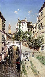 A Venetian Canal Scene, n.d. von Martin Rico y Ortega | Leinwand Kunstdruck