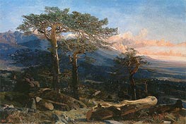 A Landscape of Guadarrama, 1858 by Martin Rico y Ortega | Canvas Print
