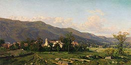 Switzerland Landscape, 1862 von Martin Rico y Ortega | Leinwand Kunstdruck