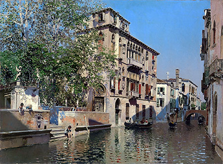 A Canal in Venice, c.1875 | Martin Rico y Ortega | Giclée Leinwand Kunstdruck