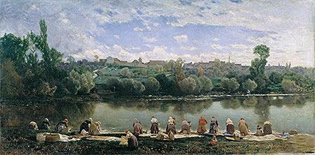 Washerwomen at the Varenne River, n.d. | Martin Rico y Ortega | Giclée Canvas Print