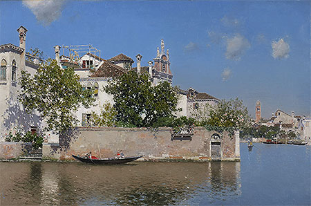 Giardino del Palazzo Vendramin, n.d. by Martin Rico y Ortega | Canvas Print