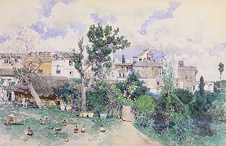 La Huerta, Seville, c.1870/80 | Martin Rico y Ortega | Giclée Papier-Kunstdruck