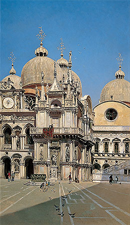 Courtyard of the Palace of the Dux of Venice, 1883 | Martin Rico y Ortega | Giclée Leinwand Kunstdruck