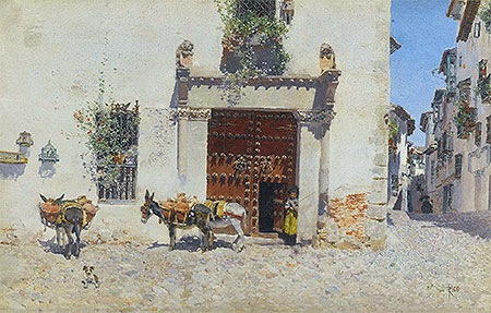 Waiting, 1875 by Martin Rico y Ortega | Canvas Print