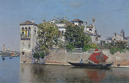 A View of a Venetian Garden, undated | Martin Rico y Ortega | Giclée Canvas Print