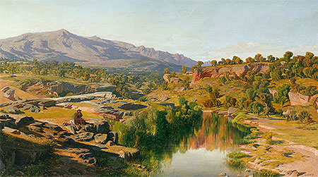 Martin Rico y Ortega | A Country, near Azanon, 1859 | Giclée Canvas Print