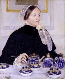 Lady at the Tea Table, c.1883/85 von Cassatt | Leinwand Kunstdruck
