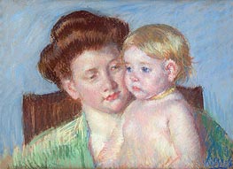 Mother and Child, c.1910 by Cassatt | Paper Art Print