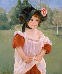 Spring: Margot Standing in a Garden | Cassatt | Gemälde Reproduktion