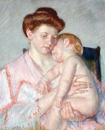 Sleepy Baby | Cassatt | Painting Reproduction