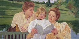 Cassatt | Family Group Reading | Giclée Canvas Print