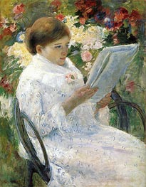 Lydia Cassatt Reading, c.1878/79 von Cassatt | Leinwand Kunstdruck