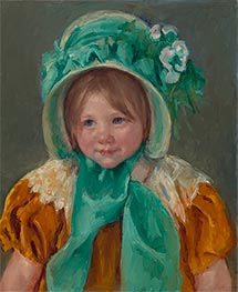 Sara in grünen Haube, c.1901 von Cassatt | Leinwand Kunstdruck