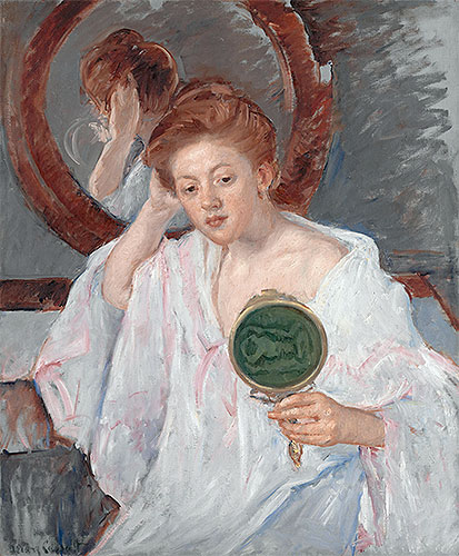 Denise at Her Dressing Table, c.1908/09 | Cassatt | Giclée Leinwand Kunstdruck