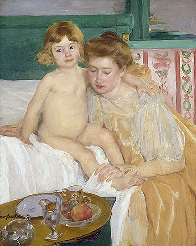 Mother and Child (Baby Getting Up from His Nap), c.1899 | Cassatt | Giclée Leinwand Kunstdruck