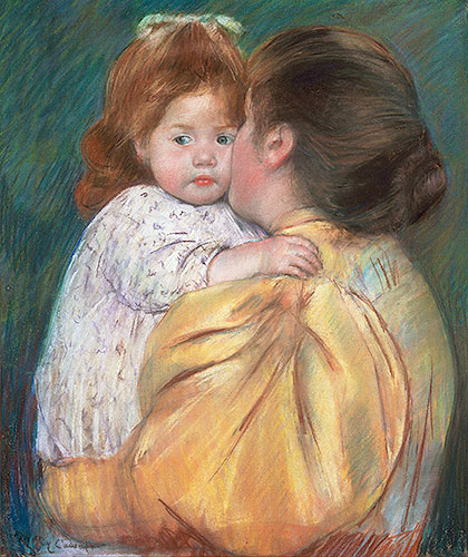 Mother and Child (Maternal Kiss), 1897 | Cassatt | Giclée Papier-Kunstdruck