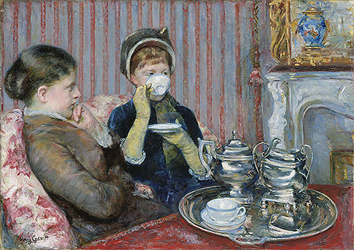 The Tea, c.1880 | Cassatt | Giclée Leinwand Kunstdruck