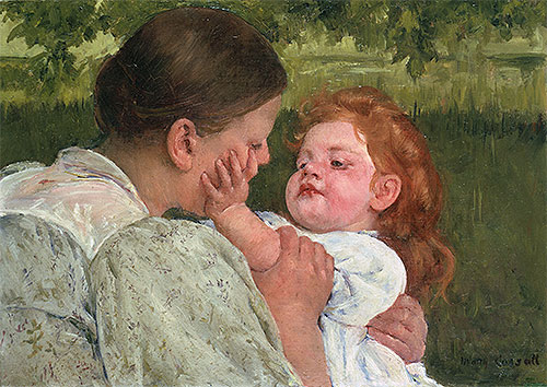 Maternal Caress, c.1896 | Cassatt | Giclée Canvas Print