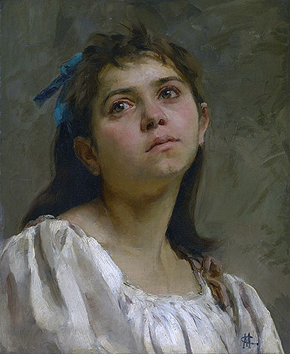 Pensive Roman Girl, n.d. | Cassatt | Giclée Leinwand Kunstdruck
