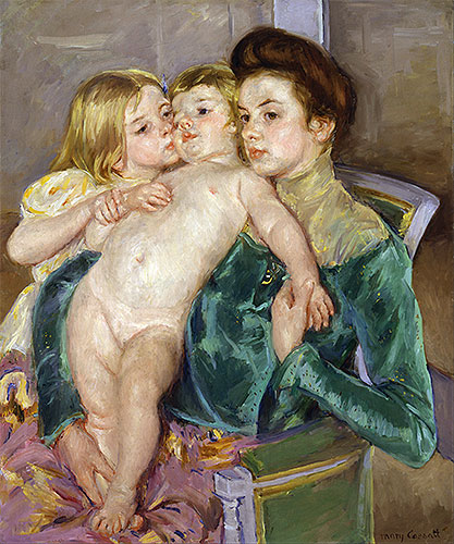 Cassatt | The Caress, 1902 | Giclée Leinwand Kunstdruck