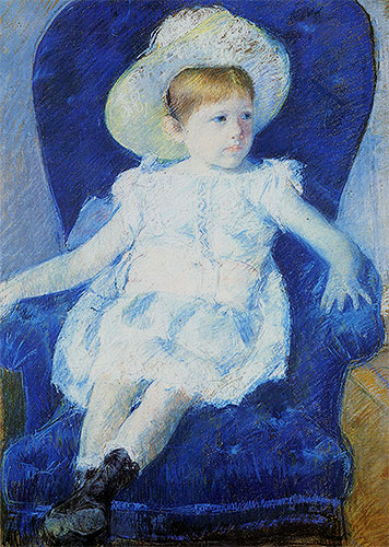 Elsie in a Blue Chair, 1880 | Cassatt | Giclée Paper Art Print