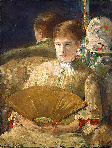 Woman with a Fan (Miss Mary Ellison), c.1878/79 | Cassatt | Giclée Leinwand Kunstdruck
