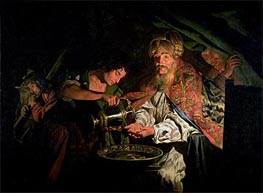 Pilate Washing his Hands, undated von Matthias Stomer | Leinwand Kunstdruck