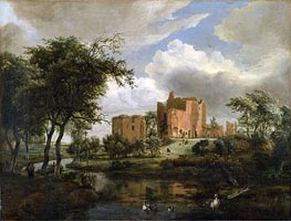 The Ruins of Brederode Castle, 1671 by Meindert Hobbema | Canvas Print