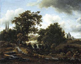 Imaginary View of Deventer | Meindert Hobbema | Gemälde Reproduktion