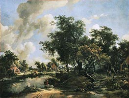 A Stormy Landscape | Meindert Hobbema | Painting Reproduction