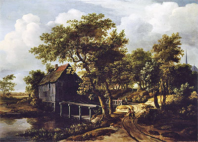 The Water Mill, 1662 | Meindert Hobbema | Giclée Canvas Print
