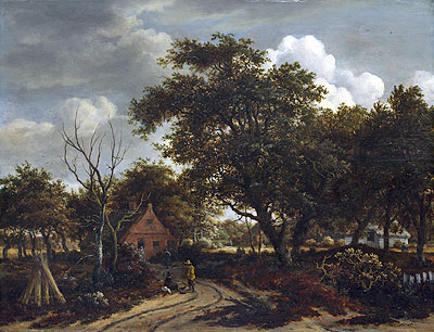 Cottages in a Wood, c.1660 | Meindert Hobbema | Giclée Canvas Print