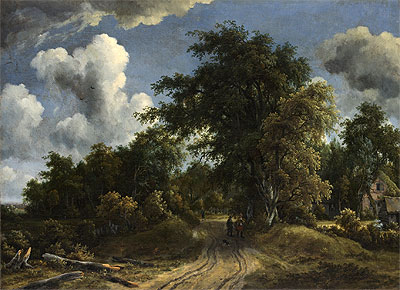 Woodland Road, c.1670 | Meindert Hobbema | Giclée Leinwand Kunstdruck